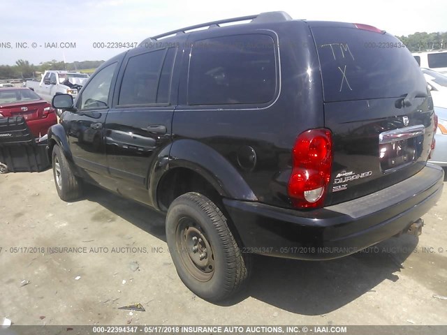 1D4HB48D85F558701 - 2005 DODGE DURANGO SLT BLACK photo 3