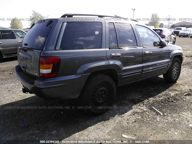 1J8GW58N43C570301 - 2003 JEEP GRAND CHEROKEE LIMITED GRAY photo 4