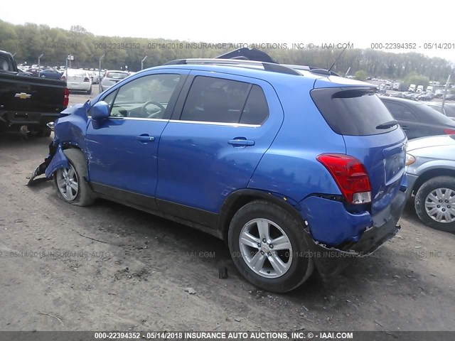 KL7CJLSB9GB758862 - 2016 CHEVROLET TRAX 1LT BLUE photo 3