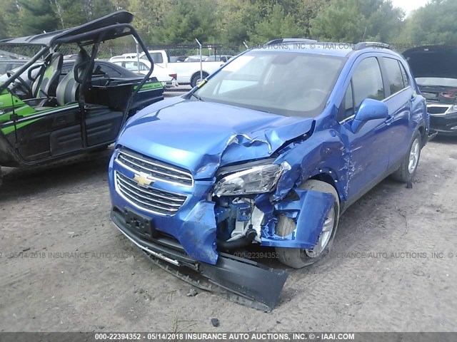 KL7CJLSB9GB758862 - 2016 CHEVROLET TRAX 1LT BLUE photo 6