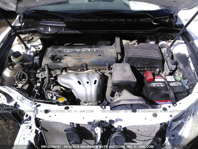 4T4BE46K09R109950 - 2009 TOYOTA CAMRY SE/LE/XLE WHITE photo 10