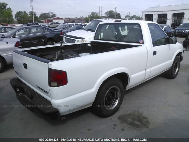 1GCCS14H038130573 - 2003 CHEVROLET S TRUCK S10 WHITE photo 4