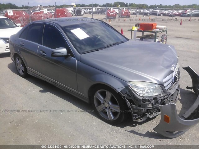 WDDGF8BB1AR097223 - 2010 MERCEDES-BENZ C 300 4MATIC GRAY photo 1