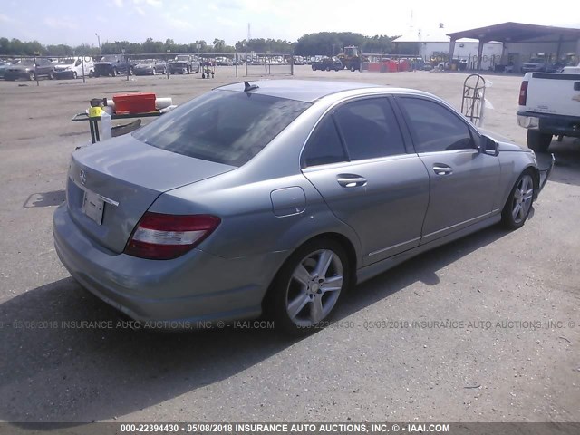 WDDGF8BB1AR097223 - 2010 MERCEDES-BENZ C 300 4MATIC GRAY photo 4