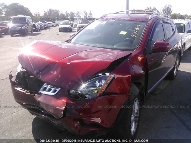 JN8AS5MT9DW521029 - 2013 NISSAN ROGUE S/SV RED photo 6