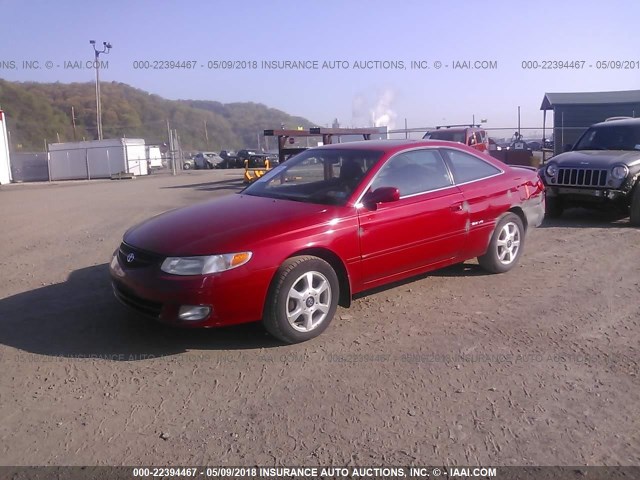 2T1CF22P21C512349 - 2001 TOYOTA CAMRY SOLARA SE/SLE წითელი ფოტო 2