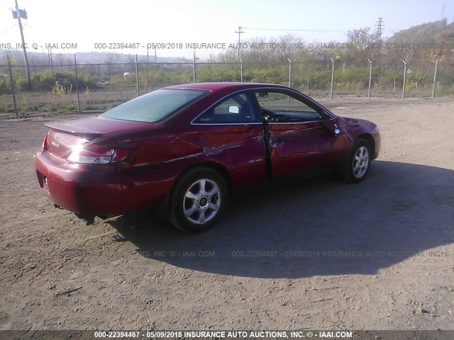 2T1CF22P21C512349 - 2001 TOYOTA CAMRY SOLARA SE/SLE წითელი ფოტო 4