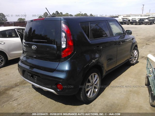 KNDJP3A55H7418486 - 2017 KIA SOUL + Dark Blue photo 4