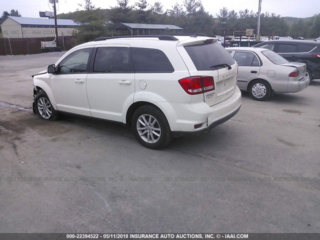 3C4PDCBG7DT674833 - 2013 DODGE JOURNEY SXT WHITE photo 3