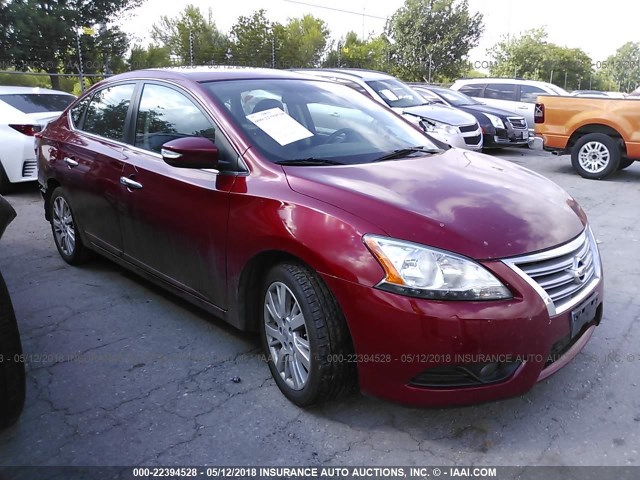 3N1AB7AP9EL659081 - 2014 NISSAN SENTRA S/SV/SR/SL RED photo 1