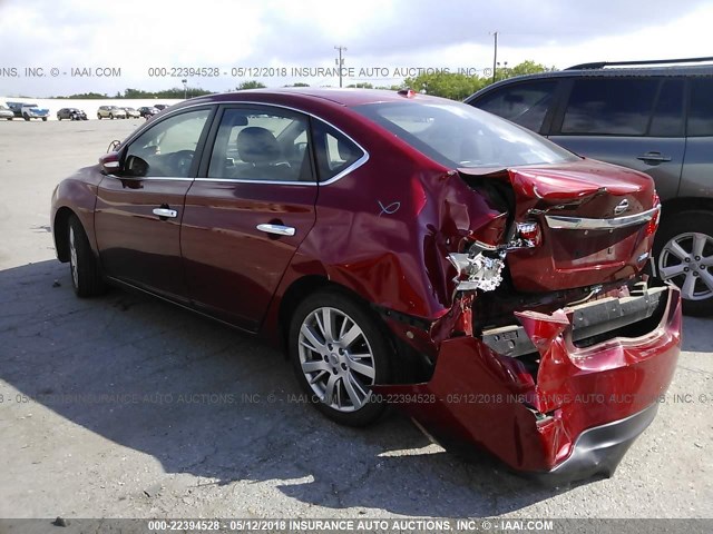 3N1AB7AP9EL659081 - 2014 NISSAN SENTRA S/SV/SR/SL RED photo 3