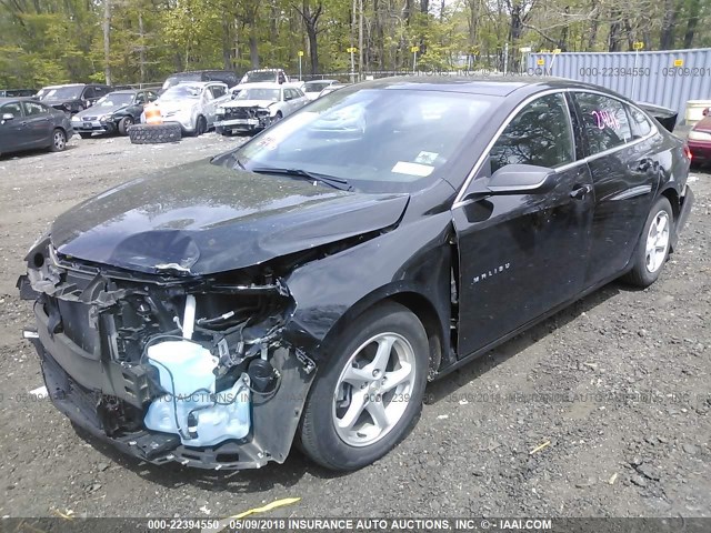 1G1ZB5ST0GF279102 - 2016 CHEVROLET MALIBU LS შავი ფოტო 2