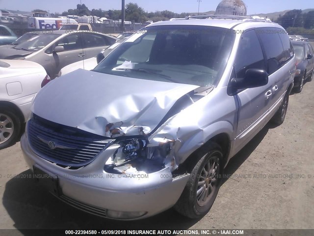 2C8GP64L21R150604 - 2001 CHRYSLER TOWN & COUNTRY LIMITED SILVER photo 2