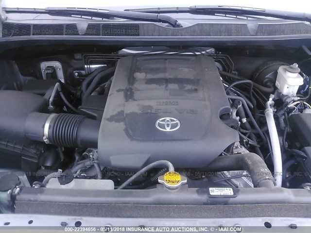 5TFEM5F14FX090499 - 2015 TOYOTA TUNDRA CREWMAX SR5 GRAY photo 10