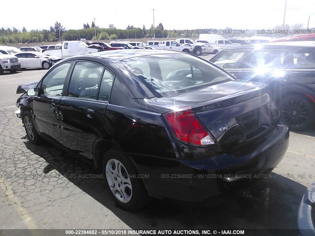 1G8AJ52F54Z212324 - 2004 SATURN ION LEVEL 2 BLACK photo 3