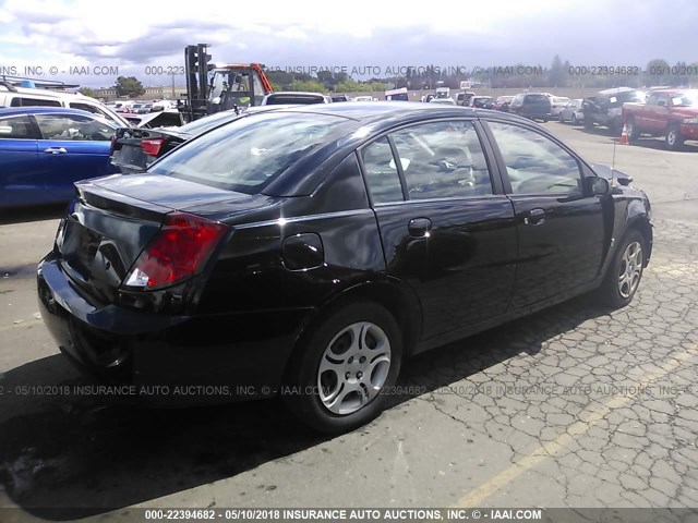 1G8AJ52F54Z212324 - 2004 SATURN ION LEVEL 2 BLACK photo 4