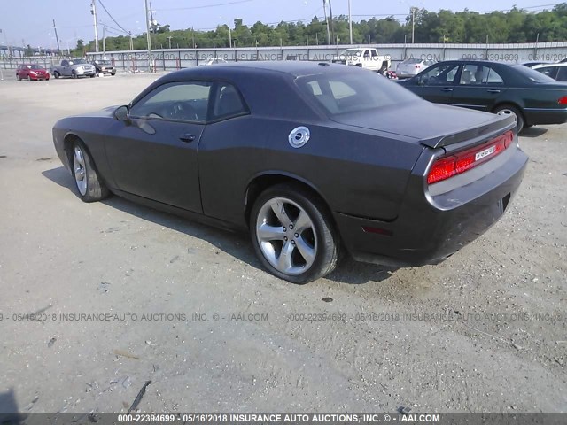 2C3CDYAGXEH123579 - 2014 DODGE CHALLENGER SXT GRAY photo 3