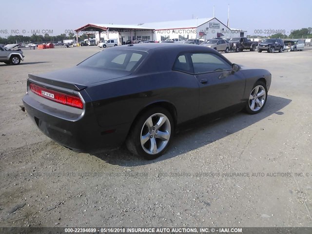 2C3CDYAGXEH123579 - 2014 DODGE CHALLENGER SXT GRAY photo 4