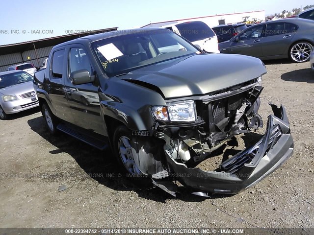 2HJYK16536H502166 - 2006 HONDA RIDGELINE RTL GREEN photo 1