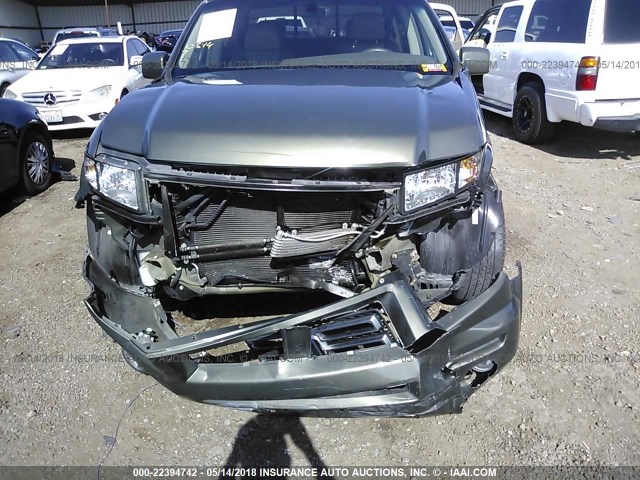 2HJYK16536H502166 - 2006 HONDA RIDGELINE RTL GREEN photo 6