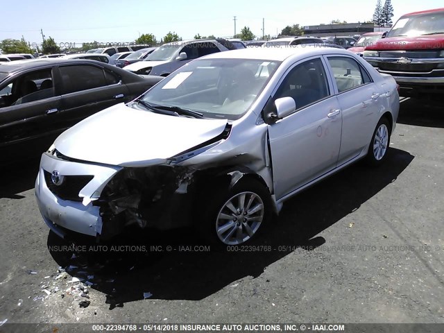 JTDBL40EX9J016328 - 2009 TOYOTA COROLLA LE/XLE SILVER photo 2