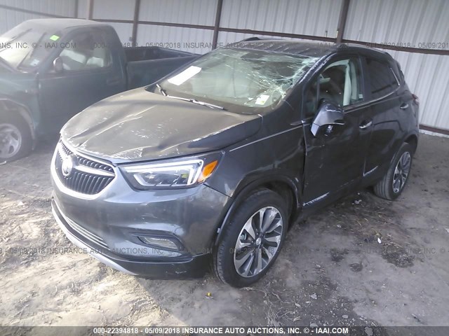 KL4CJCSBXHB078676 - 2017 BUICK ENCORE ESSENCE GRAY photo 2