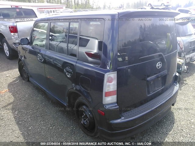 JTLKT324150189139 - 2005 TOYOTA SCION XB BLACK photo 3