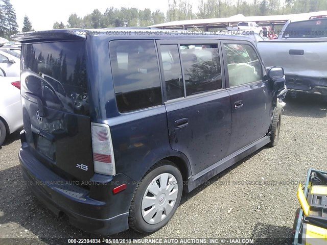 JTLKT324150189139 - 2005 TOYOTA SCION XB BLACK photo 4