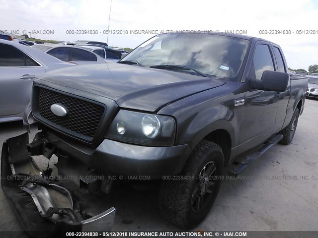 1FTRX12W56KD28876 - 2006 FORD F150 GRAY photo 2