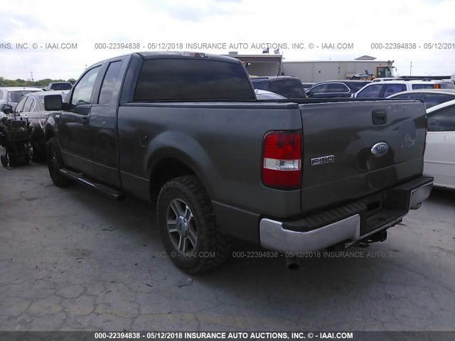 1FTRX12W56KD28876 - 2006 FORD F150 GRAY photo 3