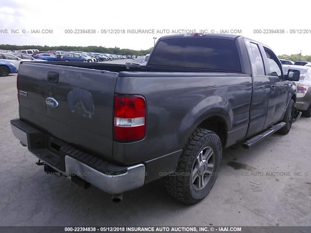 1FTRX12W56KD28876 - 2006 FORD F150 GRAY photo 4