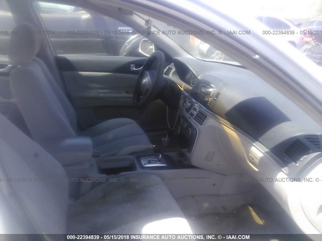 5NPEU46C66H126197 - 2006 HYUNDAI SONATA GLS/LX SILVER photo 5