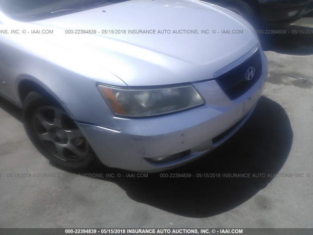 5NPEU46C66H126197 - 2006 HYUNDAI SONATA GLS/LX SILVER photo 6