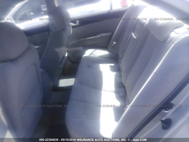 5NPEU46C66H126197 - 2006 HYUNDAI SONATA GLS/LX SILVER photo 8