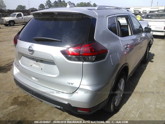 KNMAT2MT9HP551929 - 2017 NISSAN ROGUE S/SV SILVER photo 4