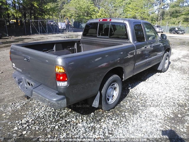 5TBRN34154S440224 - 2004 TOYOTA TUNDRA ACCESS CAB SR5 GRAY photo 4