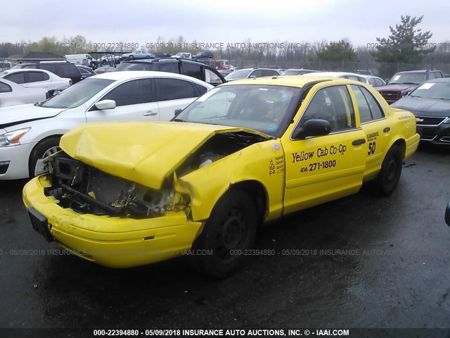 2FAFP71V78X150392 - 2008 FORD CROWN VICTORIA POLICE INTERCEPTOR YELLOW photo 2