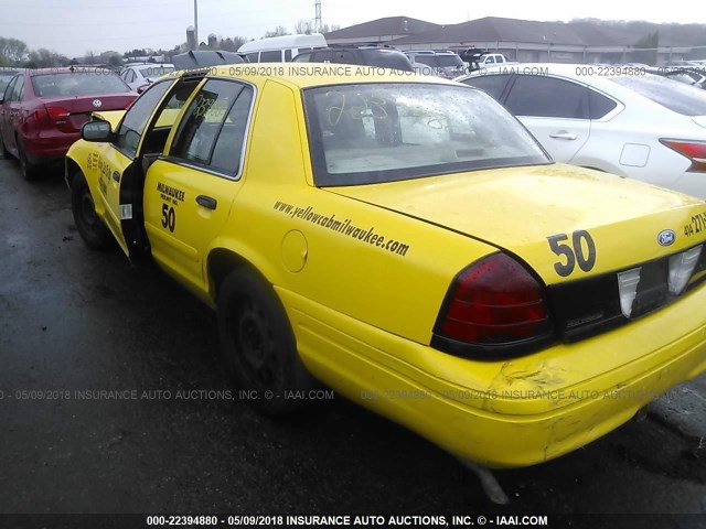 2FAFP71V78X150392 - 2008 FORD CROWN VICTORIA POLICE INTERCEPTOR YELLOW photo 3