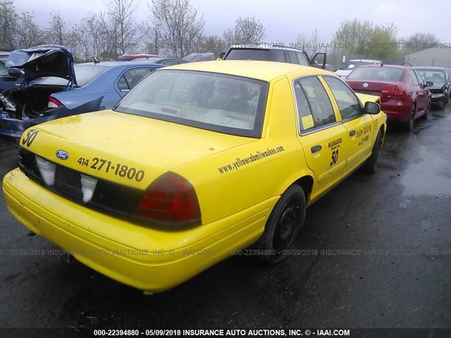 2FAFP71V78X150392 - 2008 FORD CROWN VICTORIA POLICE INTERCEPTOR YELLOW photo 4