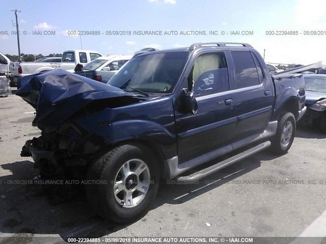 1FMDU67E63UB66512 - 2003 FORD EXPLORER SPORT TR  BLUE photo 2