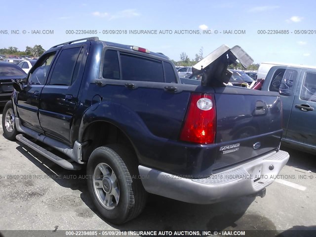 1FMDU67E63UB66512 - 2003 FORD EXPLORER SPORT TR  BLUE photo 3