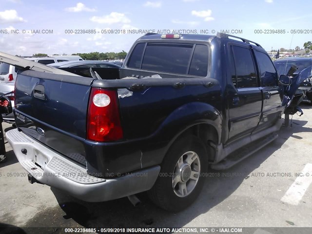 1FMDU67E63UB66512 - 2003 FORD EXPLORER SPORT TR  BLUE photo 4