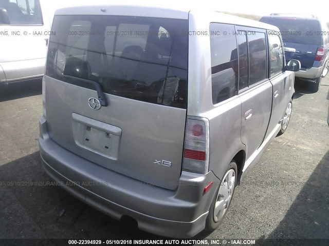 JTLKT334064069423 - 2006 TOYOTA SCION XB GRAY photo 4