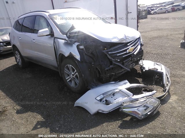 1GNKVHKD4FJ290441 - 2015 CHEVROLET TRAVERSE LT SILVER photo 1