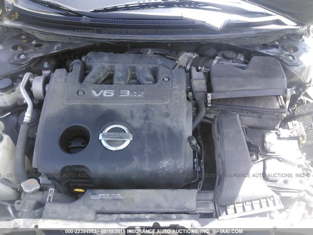 1N4BL24E88C183519 - 2008 NISSAN ALTIMA 3.5SE BLACK photo 10