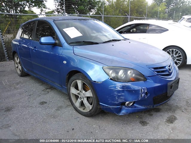 JM1BK143641159554 - 2004 MAZDA 3 HATCHBACK BLUE photo 1