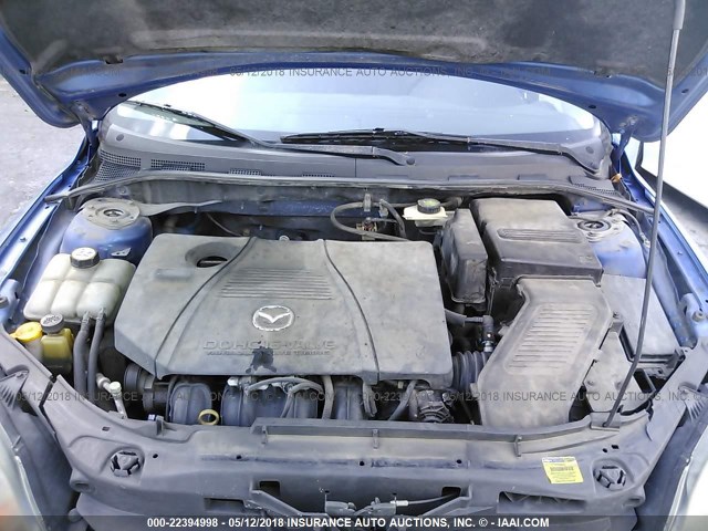 JM1BK143641159554 - 2004 MAZDA 3 HATCHBACK BLUE photo 10