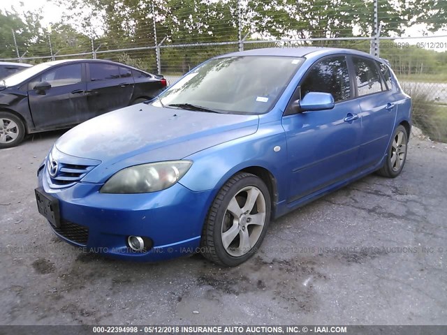 JM1BK143641159554 - 2004 MAZDA 3 HATCHBACK BLUE photo 2