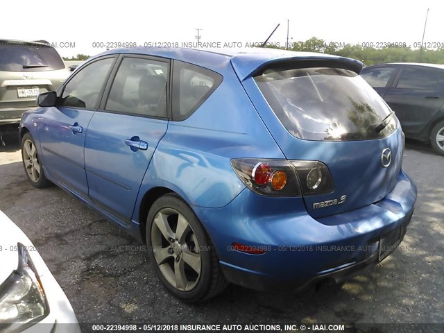 JM1BK143641159554 - 2004 MAZDA 3 HATCHBACK BLUE photo 3