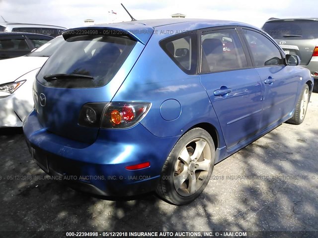 JM1BK143641159554 - 2004 MAZDA 3 HATCHBACK BLUE photo 4